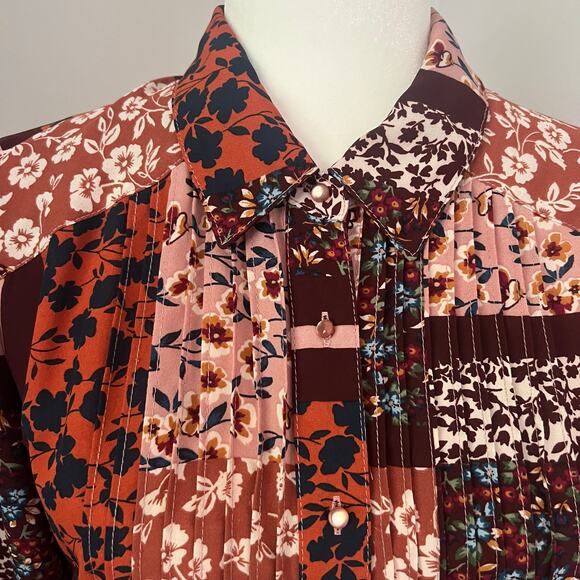 Nanette Lepore Patchwork Dress Vintage Inspired Knee length - Picture 3 of 9